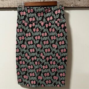 LuLaRoe Womens Cassie Skirt Classic Straight Pencil Tulip Print